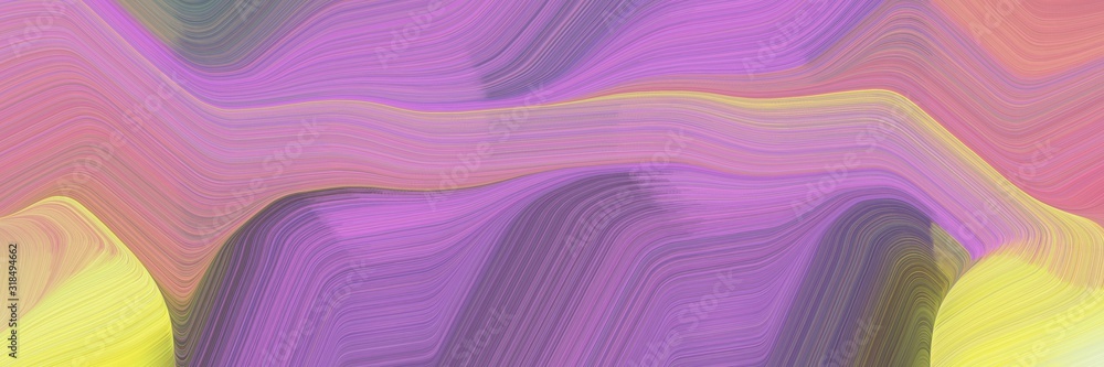 Poster modern banner with pastel purple, pastel violet and khaki colors. dynamic curved lines with fluid fl