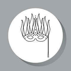 Mask flat  icon. vector illustration. Template element  for web and mobile applications.