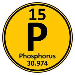 Periodic table element phosphorus icon.