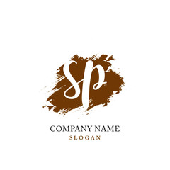 SP Initial handwriting logo vector	