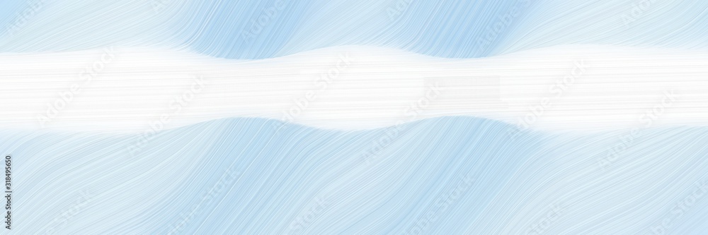 Poster moving designed horizontal banner with lavender, white smoke and light blue colors. dynamic curved l