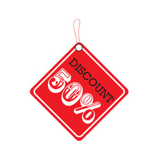 Discount offer tag icon. Shopping coupon symbol. Sale label tag with percentage sign. Black friday discount banner or coupon. Vector shopping label