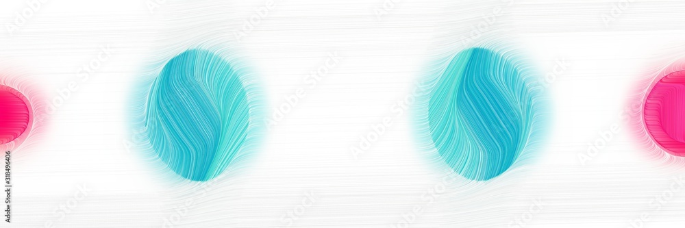 Poster colorful header with medium turquoise, white smoke and deep pink colors. dynamic curved lines with f