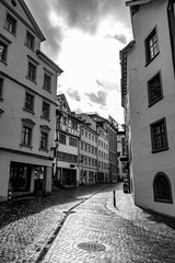 Shopping Street in Old Town in St Gallen, Switzerland.