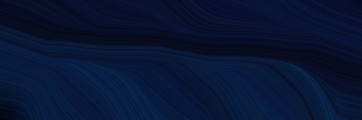 Obraz premium dynamic header design with very dark blue, black and midnight blue colors. dynamic curved lines with fluid flowing waves and curves