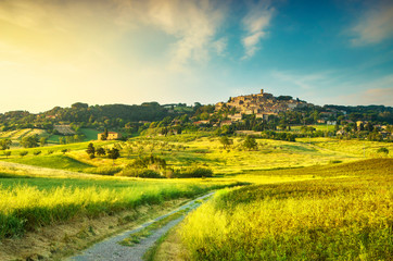 Casale Marittimo village and countryside in Maremma. Tuscany, Italy.