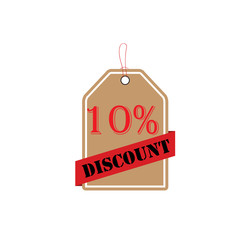 Obraz na płótnie Canvas Discount offer tag icon. Shopping coupon symbol. Sale label tag with percentage sign. Black friday discount banner or coupon. Vector shopping label