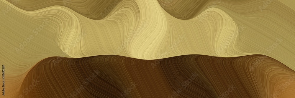 Poster decorative designed horizontal banner with peru, very dark green and chocolate colors. dynamic curve