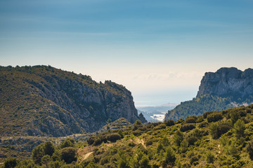 Fototapeta na wymiar mountains landscape and coast view, Spain