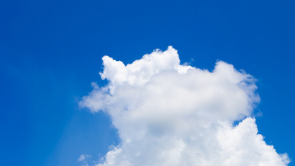 White clouds in blue sky