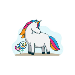 cute unicorn vector illustration fun