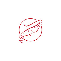 shrimp vector illustration logo template