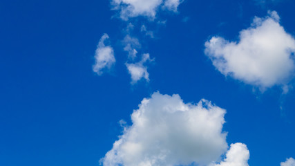 White clouds in blue sky