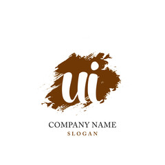 UI Initial handwriting logo vector	