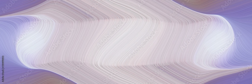 Poster dynamic horizontal header with light gray, light slate gray and pastel purple colors. dynamic curved lines with fluid flowing waves and curves