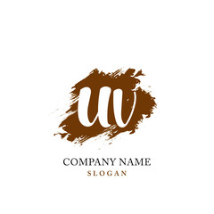 UV Initial handwriting logo vector	