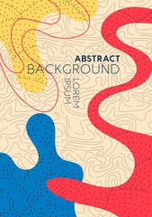 Vector illustration in trendy flat style and pastel sand colors - background with space for text. Wallpaper, banner, greeting card, poster