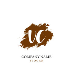 VC Initial handwriting logo vector	