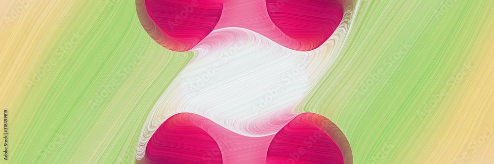 Poster artistic banner design with tan, medium violet red and dark khaki colors. dynamic curved lines with fluid flowing waves and curves