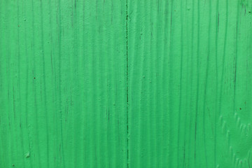 Fototapeta na wymiar Green wood plank surface abstract texture background with selective focus