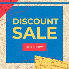 Fototapeta premium Discount sale best banner template design, end of season special banner. Vector illustration