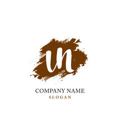 VN Initial handwriting logo vector	