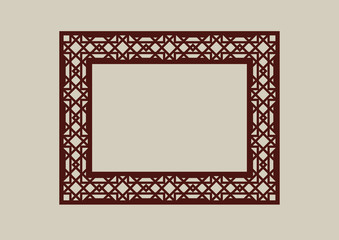 Abstract decorative pattern for carved square frame