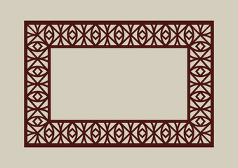 Abstract decorative pattern for carved square frame