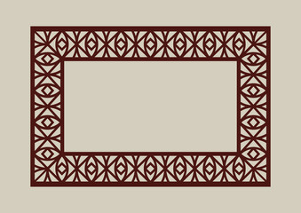 Abstract decorative pattern for carved square frame