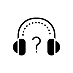 Black solid icon for why question