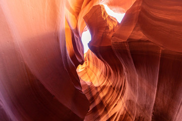 Looking at Sky in Antelope Canyon Near Page Arizona