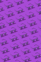 Art pixel glasses lens pattern with shadows.