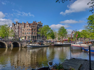 Fototapeta na wymiar Amsterdam Canals Netherlands
