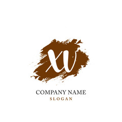 XV Initial handwriting logo vector	