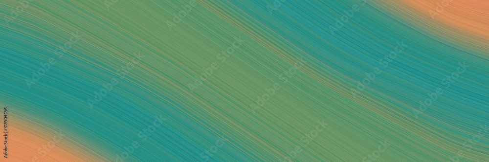 Poster modern banner design with blue chill, peru and gray gray colors. dynamic curved lines with fluid flo