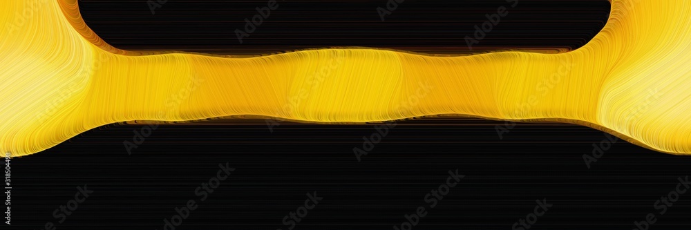 Poster surreal banner with vivid orange, black and saddle brown colors. dynamic curved lines with fluid flo