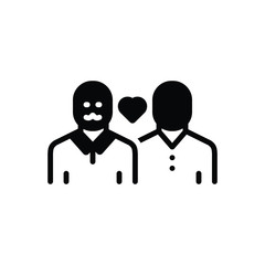 Black solid icon for regard 