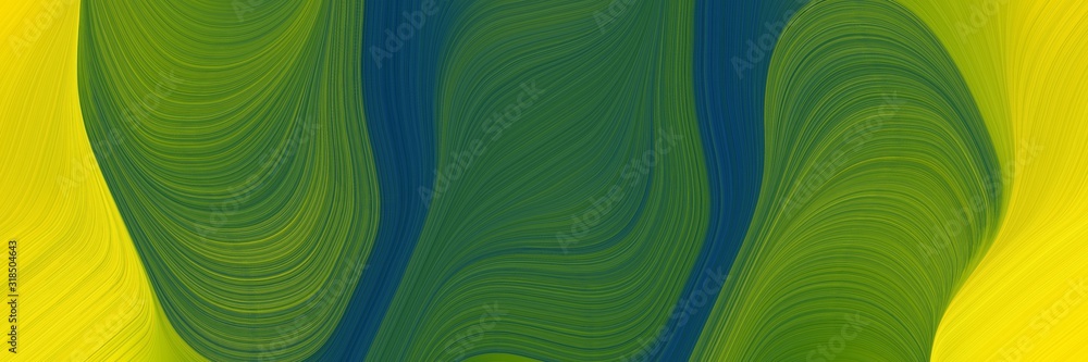 Poster colorful banner design with dark olive green, gold and dark slate gray colors. dynamic curved lines 