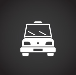 Transportation related icon on background for graphic and web design. Creative illustration concept symbol for web or mobile app