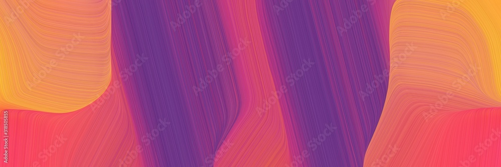 Poster artistic banner with indian red, sandy brown and dark slate blue colors. dynamic curved lines with f