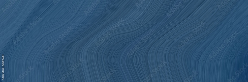 Poster artistic header design with dark slate gray, teal blue and very dark blue colors. dynamic curved lin