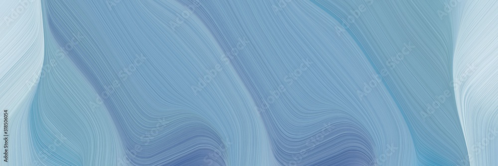 Aufkleber artistic horizontal header with cadet blue, powder blue and pastel blue colors. dynamic curved lines