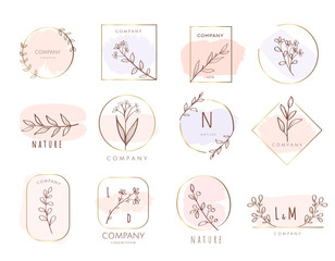 luxury logo .for banner,wedding,badge,printing,product,package.vector illustration