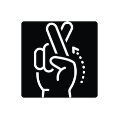 Black solid icon for lie 