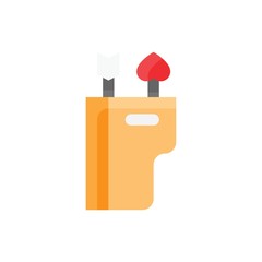 valentine day related love and romance folder vector in flat design