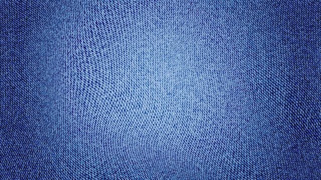 Wavy moving stirring background with denim texture. Seamless looping footage.
