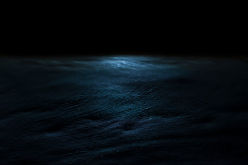 Fototapeta premium concrete floor surface or plaster wall background texture with rough black hole and dark blue light