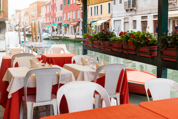 Street restaurant in Venice