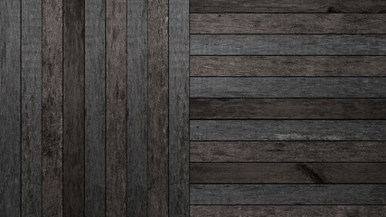Old dark wooden boards texture for background.	
