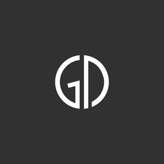 GD letter logo vector